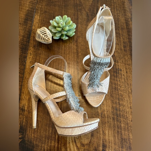 Pelle Moda | Beaded Fringe Sandal with 5” Stiletto Heel - Picture 7 of 9